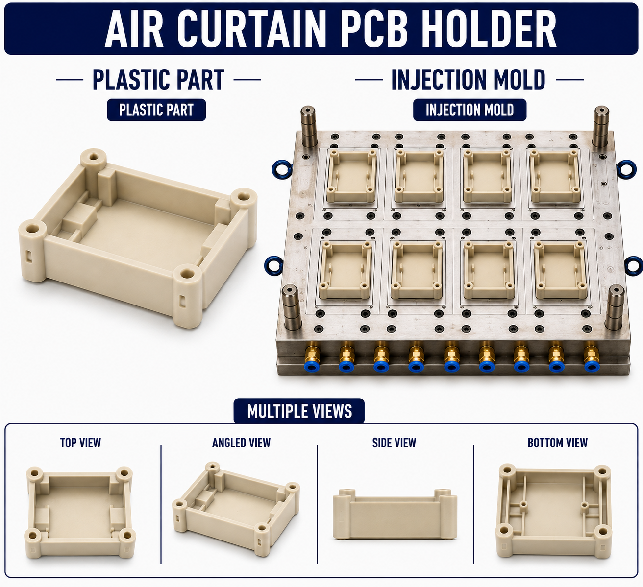 Air Curtain Plastic PCB Holder Mould and Moulding Service